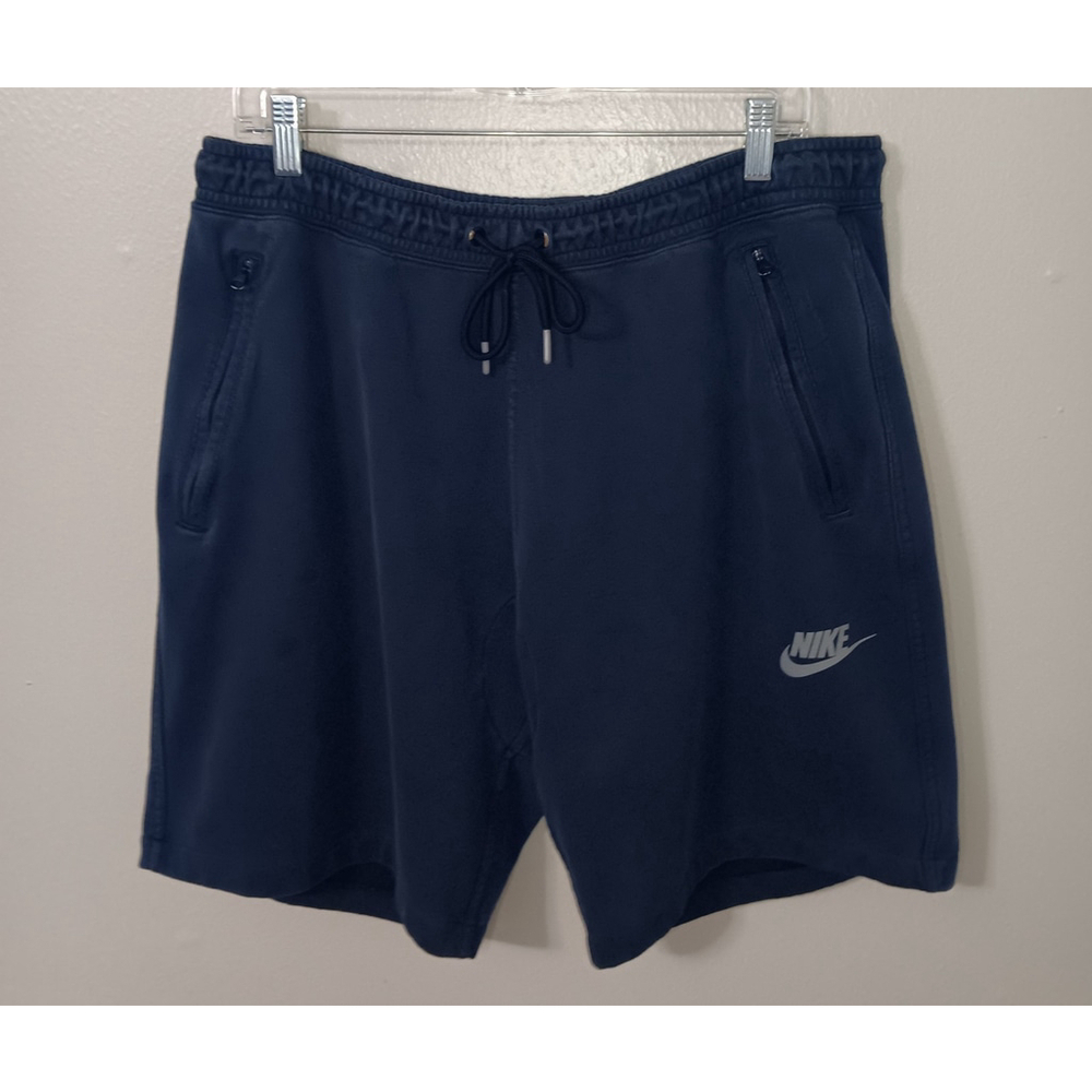 Nike Sportswear Men's 2XL Fleece Shorts Navy Blue Hvwt 33"x9.5"